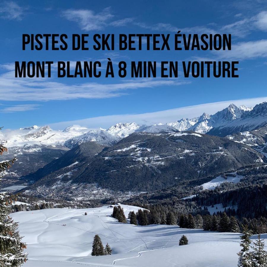 Studio Turquoise Quartier Grattague Vue Montblanc Saint-Gervais-les-Bains Zewnętrze zdjęcie